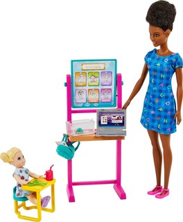 Foto 1 | Foto 1 | Playset Barbie Careers Teacher Con Muñeca Y Muebles A La Moda - Venta Internacional.