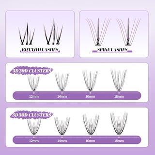 Foto 5 | Foto 5 | Kit De Racimos De Pestañas Con Pestañas Inferiores 20/30d 3d Curl Wendy Lashes - Venta Internacional.