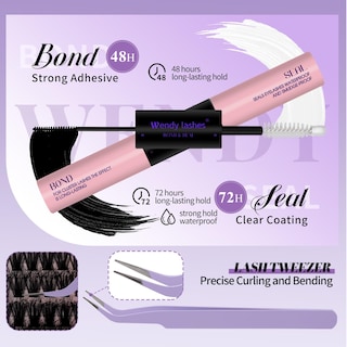 Foto 6 | Foto 6 | Kit De Racimos De Pestañas Con Pestañas Inferiores 20/30d 3d Curl Wendy Lashes - Venta Internacional.