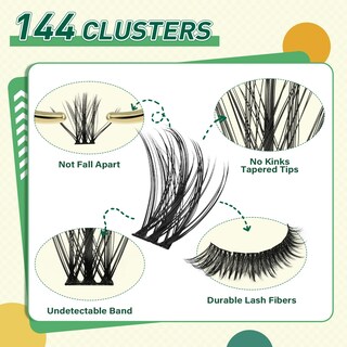 Foto 3 | Foto 3 | Kit De Extensión De Pestañas Diy Keyyou  144 Piezas  Kit Lash Clusters Y08 - Venta Internacional.