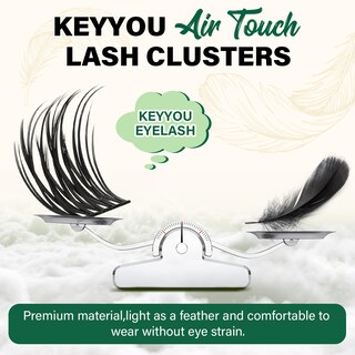 Foto 4 | Foto 4 | Eyelash Clusters Keyyou Air Touch Cluster Lashers Rizado En D 14 Mm - Venta Internacional.