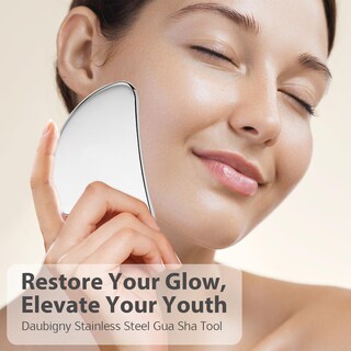Foto 2 | Foto 2 | Herramienta Facial Gua Sha Daubigny De Acero Inoxidable Para Rostro Y Cuerpo - Venta Internacional.