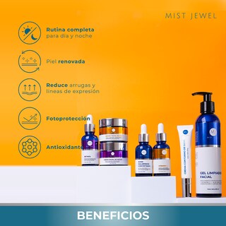 Foto 5 | Foto 5 | Mist Jewel Kit Facial Luxe Skincare Completo Cremas Día Y Noche 3 Serum Limpiador Facial Y Crema Contorno De Ojos | Paquete Co