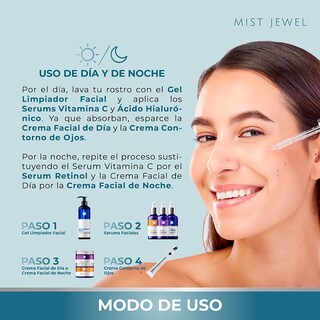 Foto 6 | Foto 6 | Mist Jewel Kit Facial Luxe Skincare Completo Cremas Día Y Noche 3 Serum Limpiador Facial Y Crema Contorno De Ojos | Paquete Co
