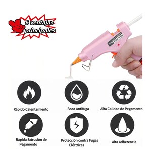 Foto 3 | Foto 3 | Pistola De Silicon Caliente Eléctrica De 20w Con 30 Barras Rsa