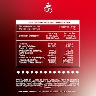 Foto 2 | Foto 2 | Bdm Life Berberina + Piperina Con Omega 9 120 Cápsulas