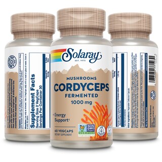 Foto 3 | Foto 3 | Suplemento De Hongo Cordyceps Fermentado Solaray 1000 Mg 60 Cápsulas Vegetales