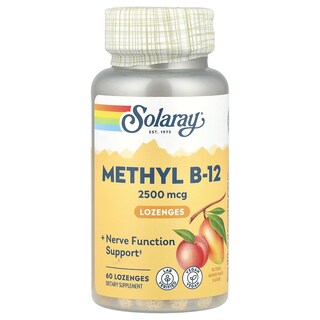 Foto 1 | Foto 1 | Suplemento Solaray  Pastillas De Metil B-12  Mango Y Melocotón Naturales