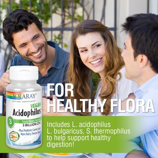 Foto 3 | Foto 3 | Suplemento Probiótico Solaray Acidophilus De 3 Cepas 60 Cápsulas Vegetales