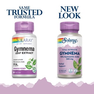 Foto 2 | Foto 2 | Suplemento De Extracto De Hoja De Gymnema De Solaray 385 Mg 60 Cápsulas Vegetales