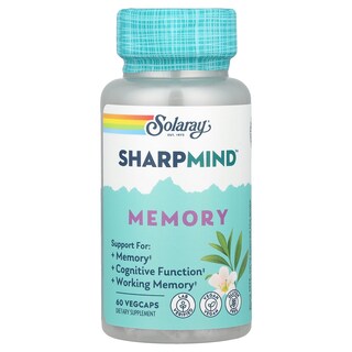 Foto 2 | Foto 2 | Suplemento De Memoria Solaray Sharpmind Con Cognivia Sage 60 Cápsulas Vegetales