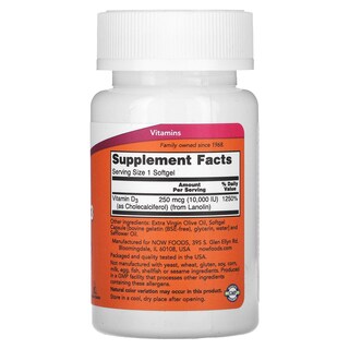 Foto 2 | Foto 2 | Suplemento De Vitamina D-3 De Alta Potencia De Now Foods 10.000 Ui - Venta Internacional.
