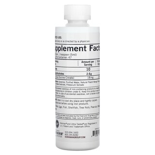 Foto 2 | Foto 2 | Suplemento Kirkman Labs Iron Liquid  Natural  Melocotón Y Mango  237 Ml - Venta Internacional.