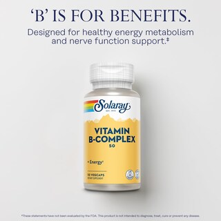 Foto 2 | Foto 2 | Suplemento De Complejo De Vitamina B Solaray 50 Mg Vegano 50 Cápsulas Vegetarianas