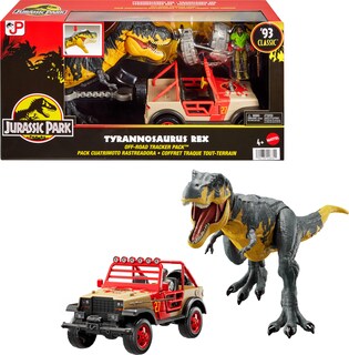 Foto 1 | Foto 1 | Set De Juguetes Mattel Jurassic Park '93 Classic Con T. Rex Y Vehículo - Venta Internacional.