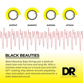 Foto 3 | Foto 3 | Cuerdas Para Bajo Eléctrico Dr Strings Black Beauties Bkb-40 - Venta Internacional.