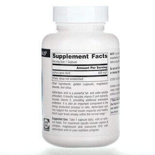 Foto 2 | Foto 2 | Supplement Source Naturals Ácido Alfa Lipoico 600 Mg 60 Cápsulas - Venta Internacional.