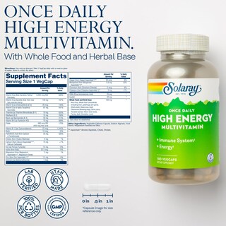 Foto 2 | Foto 2 | Multivitamínico Solaray De Alta Energía 180 Cápsulas Vegetales Una Vez Al Día