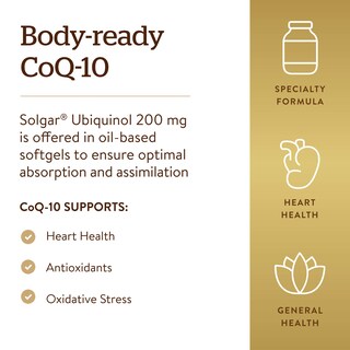Foto 2 | Foto 2 | Suplemento Solgar Ubiquinol 200 Mg (coq-10 Reducido) 30 Cápsulas Blandas