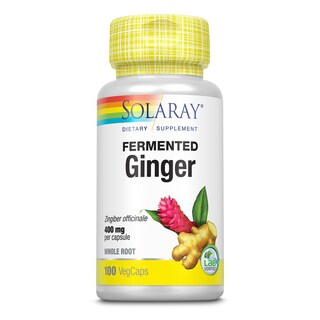 Foto 1 | Foto 1 | Suplemento Solaray De Raíz De Jengibre Fermentada 400 Mg 100 Cápsulas Vegetales
