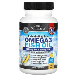 Foto 1 | Foto 1 | Suplemento Bioschwartz Omega 3 De Aceite De Pescado Y Limón 90 Cápsulas Blandas - Venta Internacional.