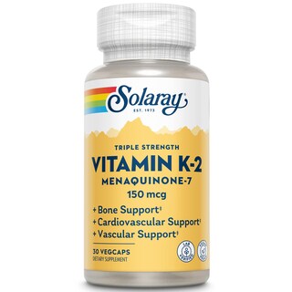 Foto 1 | Foto 1 | Complemente La Vitamina K-2 De Triple Concentración De Solaray En Forma De Mk-7 De 150 Mcg
