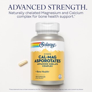 Foto 2 | Foto 2 | Suplemento Solaray De Asporotato De Calcio Y Magnesio 2:1 120 Unidades