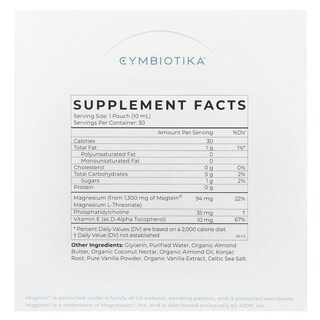 Foto 2 | Foto 2 | Suplemento Cymbiotika L-treonato De Magnesio 30 Bolsas De 10 Ml - Venta Internacional.