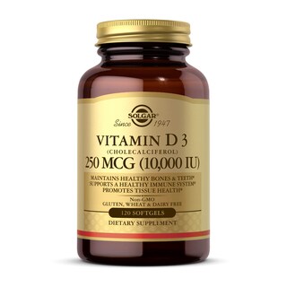 Foto 1 | Foto 1 | Suplemento Solgar De Vitamina D3 250 Mcg (10 000 Ui) 120 Cápsulas Blandas
