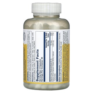 Foto 2 | Foto 2 | Suplemento De Citrato De Calcio Solaray Con Vitamina D-3 180 Cápsulas