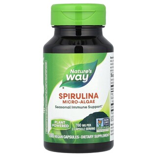 Foto 1 | Foto 1 | Suplemento De Microalgas Con Espirulina Nature's Way 100 Cápsulas Veganas - Venta Internacional.