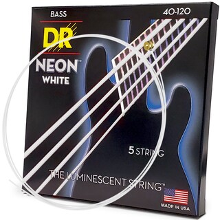 Foto 1 | Foto 1 | Juego De 5 Cuerdas Para Bajo Dr Nwb5-40 Neon White - Venta Internacional.