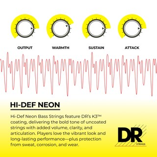 Foto 4 | Foto 4 | Cuerdas Para Bajo Eléctrico Dr Strings Hi-def Neon Nob-45 - Venta Internacional.
