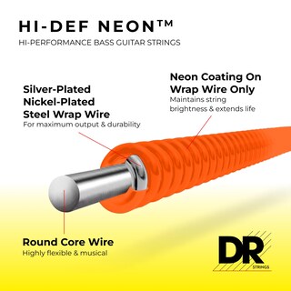 Foto 5 | Foto 5 | Cuerdas Para Bajo Eléctrico Dr Strings Hi-def Neon Nob-45 - Venta Internacional.