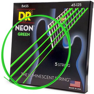 Foto 1 | Foto 1 | Cuerdas Para Bajo Eléctrico Dr Strings Ngb5-45 Hi-def Neon Green - Venta Internacional.
