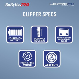 Foto 7 | Foto 7 | Clipper Babylisspro Lo-profx Compact De Alto Rendimiento Para Cabello - Venta Internacional.