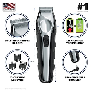 Foto 2 | Foto 2 | Recortadora De Barba Wahl Usa De Iones De Litio Total 9888 Con 11 Peines Guía - Venta Internacional.