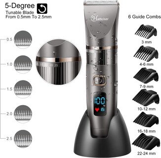 Foto 4 | Foto 4 | Recortadora De Barba Hatteker Para Hombre Cortapelos A Prueba De Agua - Venta Internacional.