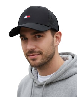 Foto 3 | Foto 3 | Gorra Tommy Hilfiger Th Clasico Logo Flag Ajustable Negro Unisex