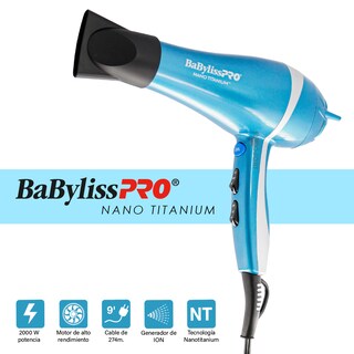 Foto 7 | Foto 7 | Secadora Babylisspro Nano Titanium 2000w 6 Niveles