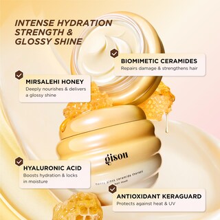 Foto 5 | Foto 5 | Mascarilla Capilar Gisou Honey Gloss Ceramide Therapy +85% De Brillo - Venta Internacional.