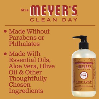 Foto 4 | Foto 4 | Jabón De Manos Mrs. Meyer's Clean Day Apple Sider 370 Ml Paquete De 3 - Venta Internacional.