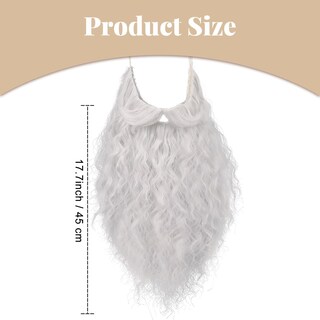 Foto 2 | Foto 2 | Disfraz De Barba Falsa Fantalook De 45 Cm De Largo Para Mago De Halloween - Venta Internacional.