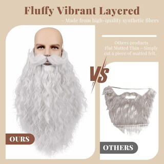 Foto 3 | Foto 3 | Disfraz De Barba Falsa Fantalook De 45 Cm De Largo Para Mago De Halloween - Venta Internacional.
