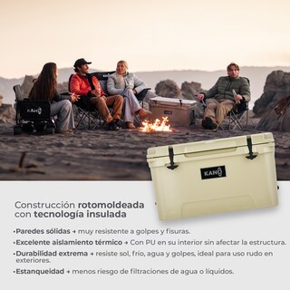 Foto 8 | Foto 8 | Hielera Portátil 61 Litros Kano 65qt Grande 90 Latas Beige