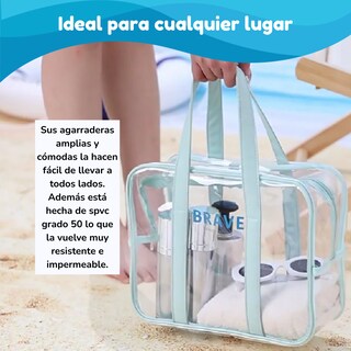 Foto 4 | Foto 4 | Bolsa Transparente Impermeable Multiusos Playa Viajes Gym 1pz