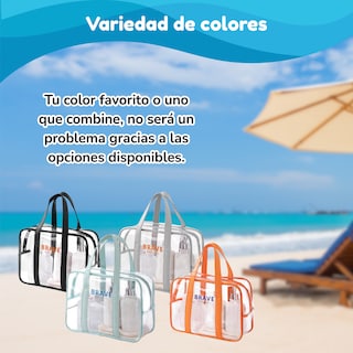 Foto 7 | Foto 7 | Bolsa Transparente Impermeable Multiusos Playa Viajes Gym 1pz