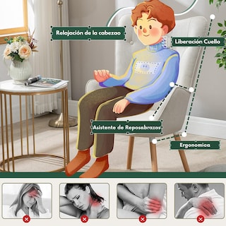 Foto 6 | Foto 6 | Sillon Individual Moderno Sillón Tapizado Beige Gomyhome