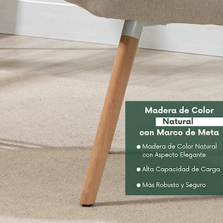 Foto 7 | Foto 7 | Sillon Individual Moderno Sillón Tapizado Beige Gomyhome