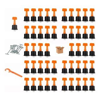 Foto 1 | Foto 1 | Kit De Sistema De Niveladores De Azulejos Belug 100 Piezas Naranja Con Negro